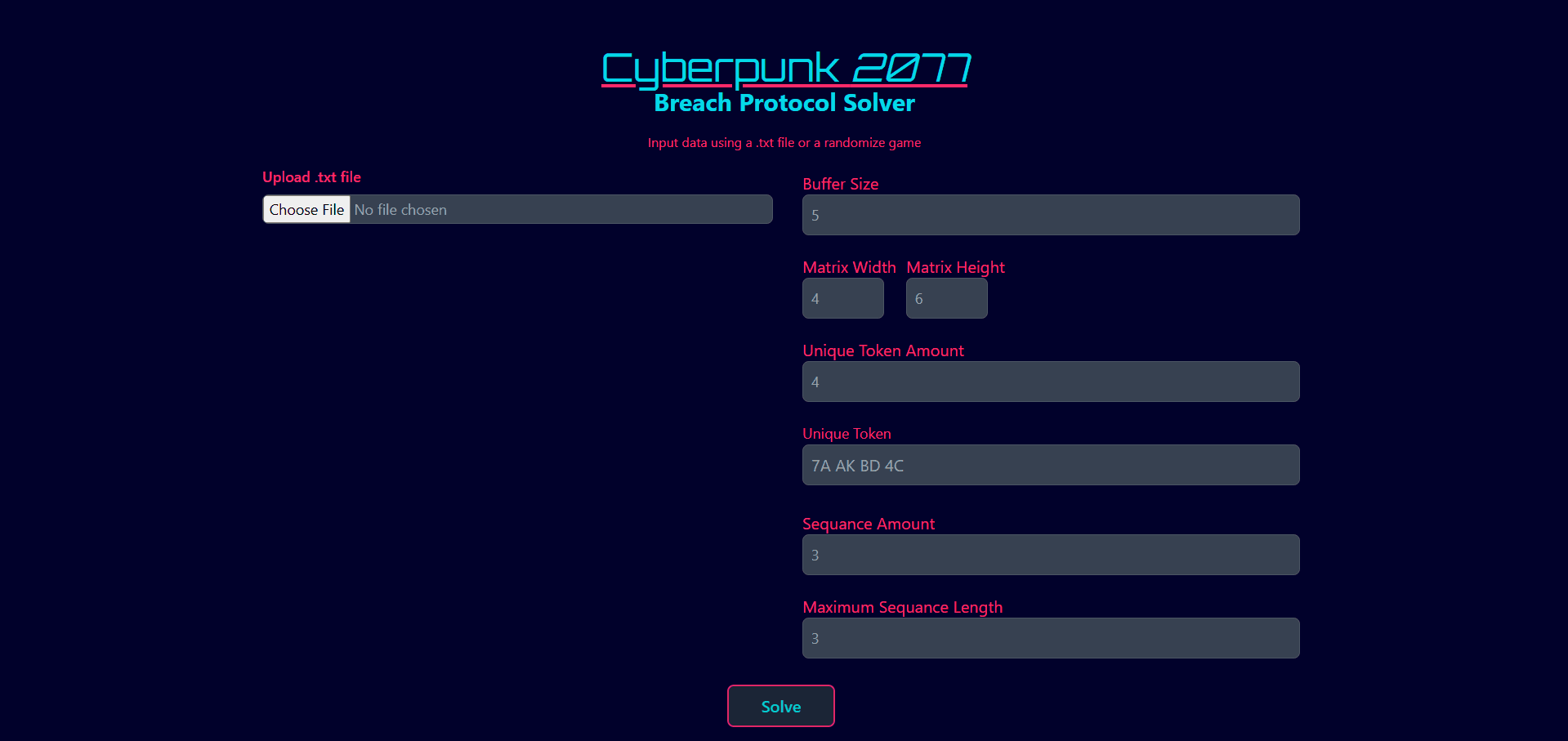 Cyberpunk 2077 Breach Protocol Solver