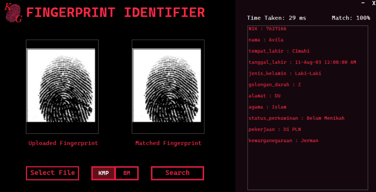 Fingerprint Biometric Detection