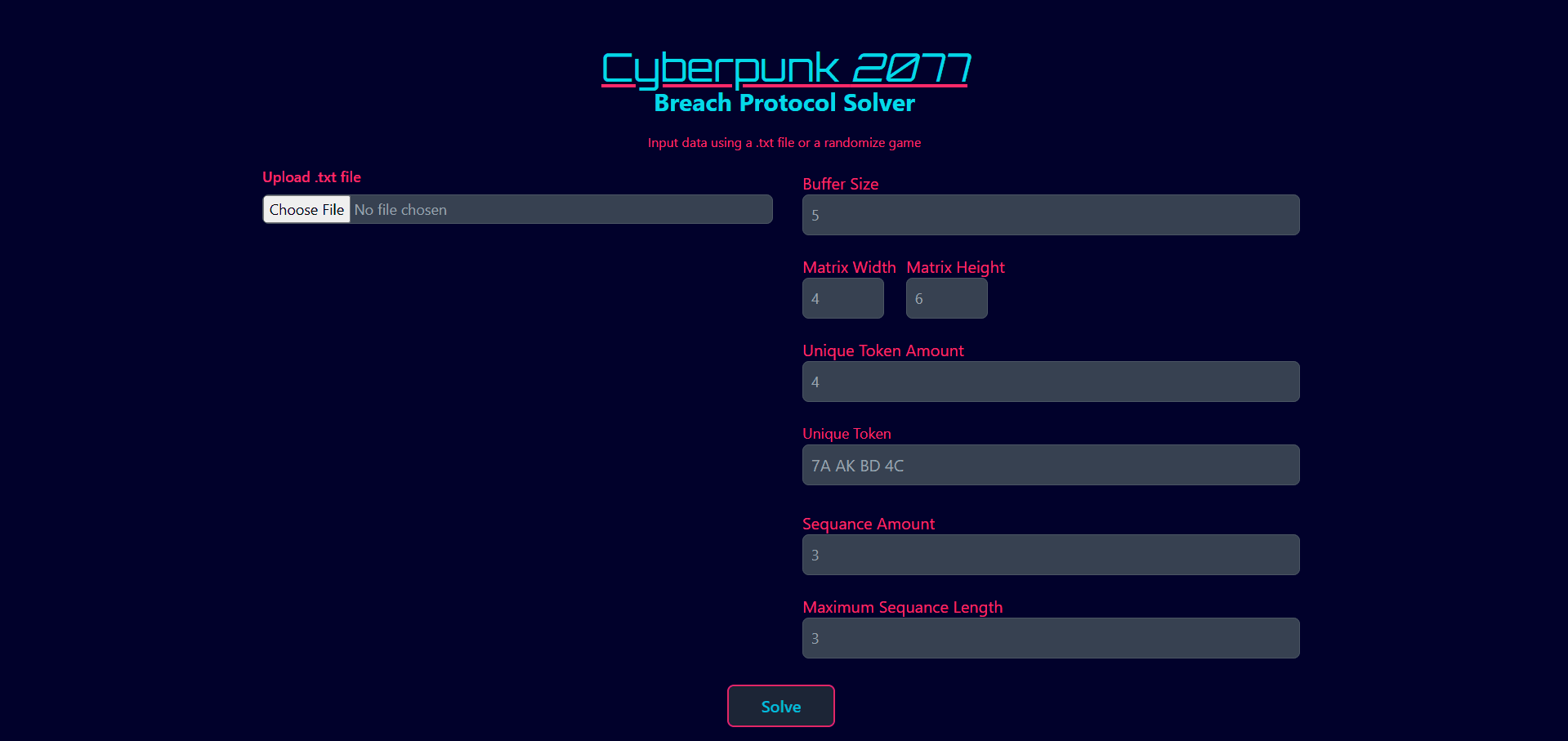 Cyberpunk 2077 Breach Protocol Solver